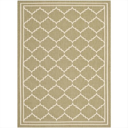 Safavieh 2 Ft. -7 In. X 5 Ft. Rectangle Indoor-Outdoor Courtyard- Green And Beige- Machine Made Rug CY6889-244-3